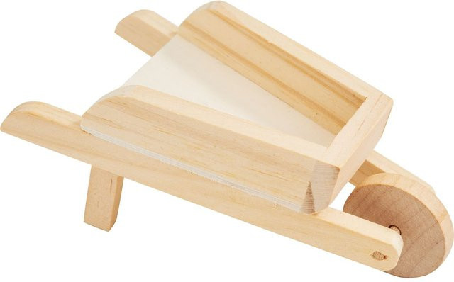 VBS Miniatur-Holzschubkarre Sperrholz Beige - Bild 1