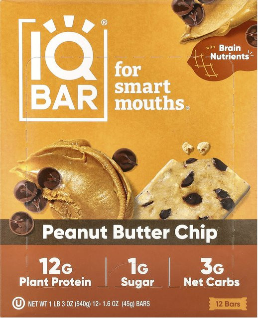 IQBAR Erdnussbutter-Chips vegan 12 x 45 g - Bild 1