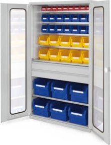 Kappes Grossraumschrank Mod. 32 mit Sichtfenstertüren aus Stahl in Grau oder Weiß, B/T/H: 113 x 59 x 195 cm - Bild 1