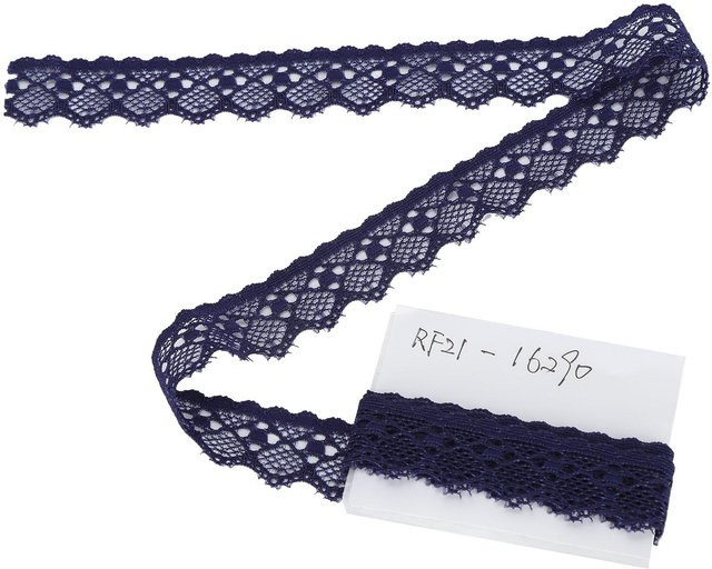 Shoemst Spitzenband Dunkelblau als Kleidungszubehör für DIY-Handwerk, Breite: 2 cm, Länge: 10 Yard - Bild 1