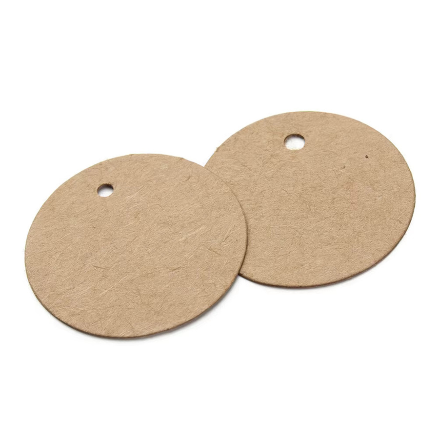 100 Stück runde Kraftpapier-Anhänger in Braun, 2 cm Durchmesser für DIY Lebensmitteletiketten und Geschenke - Bild 2