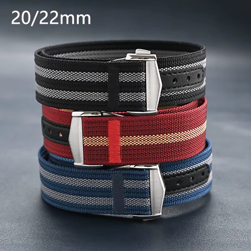 strapfreak Uhrenarmband Nylon, gerippt, 20 mm, 22 mm, Unisex - Bild 2