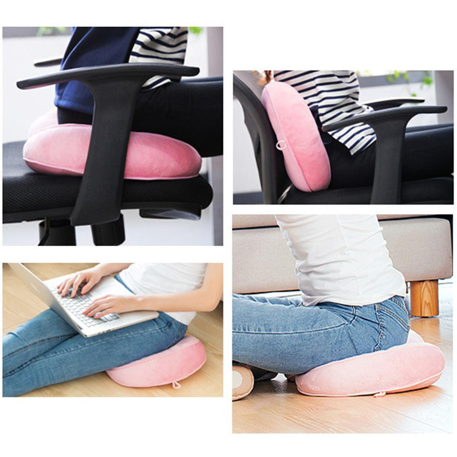 Yiran Furniture Orthopädisches Beckenkissen aus Memory-Schaum zur Druckentlastung und Hüftkorrektur, Kaffeebraun - Bild 2
