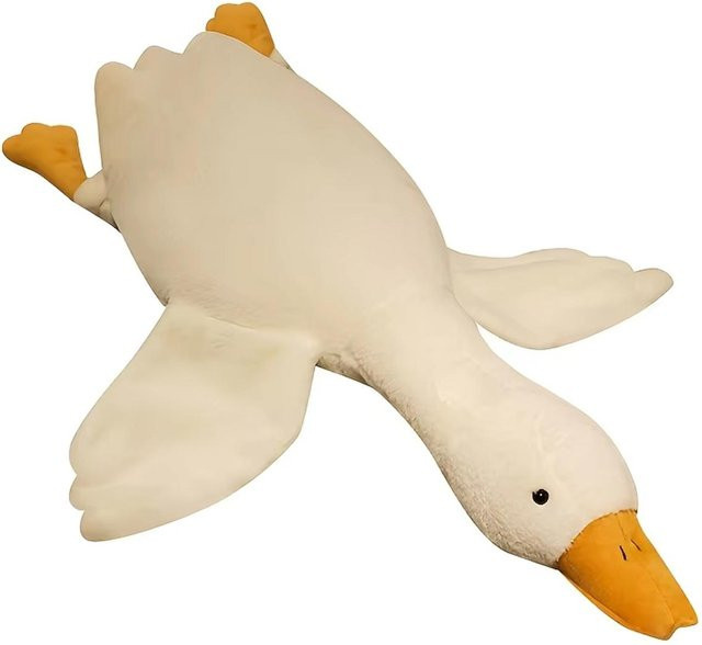 Binchi Fitness Plüsch-Enten-Hunde-Spielzeuge, beige - Bild 1