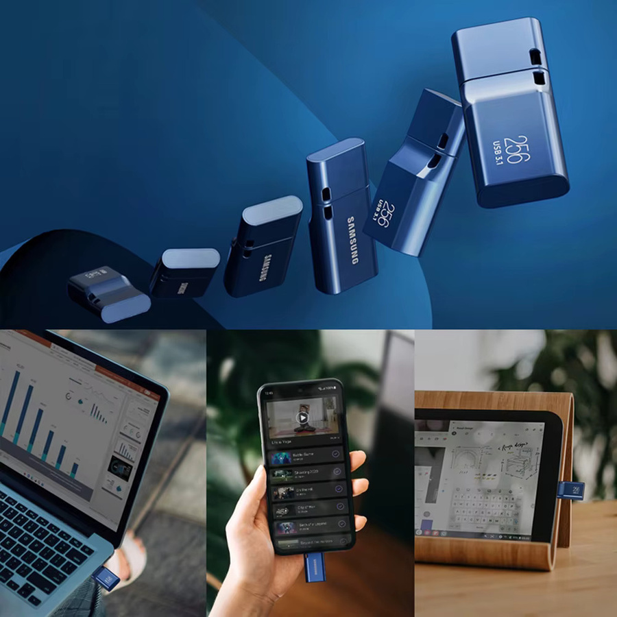 Samsung USB Typ-C Flash-Laufwerk in Blau mit hoher Lesegeschwindigkeit für Geräte mit USB-Typ-C-Anschluss - Bild 5
