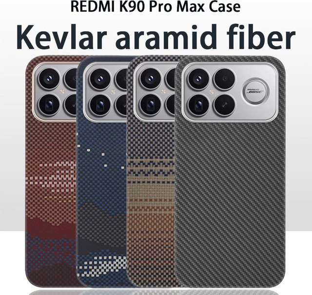 Coxn Kohlefaser-Aramid-Hülle für POCO F8 Ultra und Redmi K90 Pro Max in Schwarz, superultradünn und ultraleicht - Bild 1