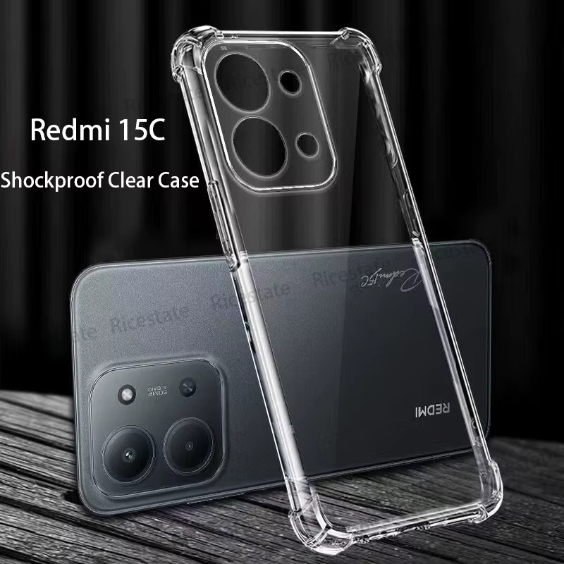 Transparente, stoßfeste Silikon-Handyhülle für Xiaomi Redmi 15C aus weichem TPU - Bild 2
