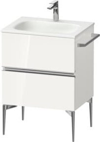 Duravit Waschtischunterschrank Sivida wandhängend in Weiß Hochglanz mit 2 Schubladen, B/H/T: 61 x 47,7 x 59,2 cm - Bild 1