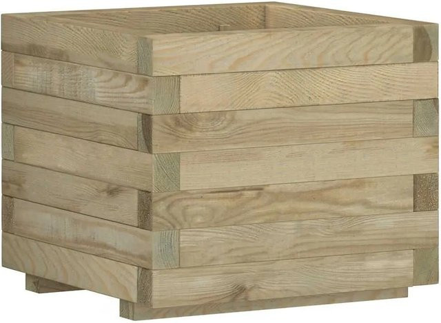 DELUKE Hochbeet MILA aus imprägniertem Kiefernholz in Grün, B/T/H: 50 x 50 x 40 cm - Bild 1