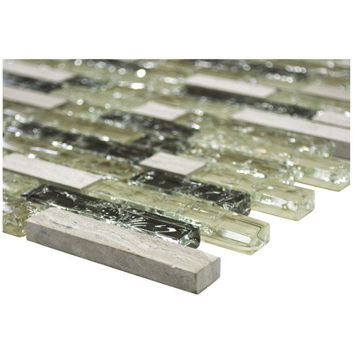 HuH Mosaikfliese Ice Cube Wandbelag aus Glas in Grau, B/H: 30,5 x 29,8 cm - Bild 2
