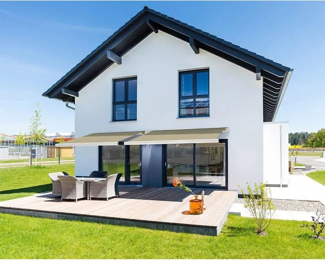 Home Deluxe LED Vollkassettenmarkise ELOS elektrisch in Sandfarbe, Breite: 585 cm, Ausladung: 300 cm - Bild 2