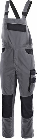 safety and more Latzhose EXTREME in Grau/Schwarz aus Polyester/Baumwolle, Größe 5XL - Bild 1