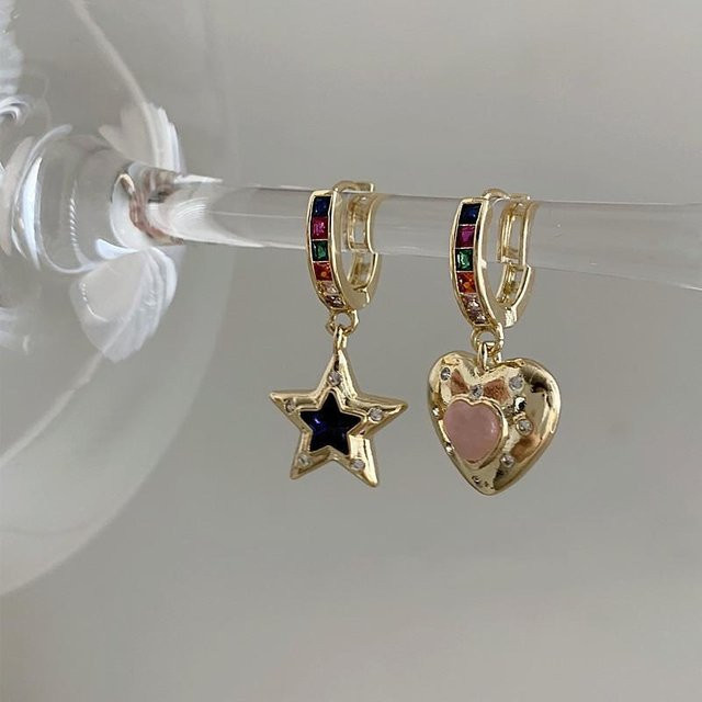 YIRAN Jewelry Ohrringe, Kupfer, Bunt, Kristall, Damen - Bild 1