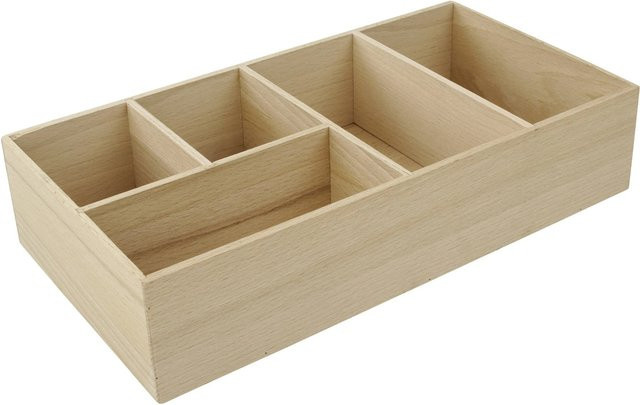 Fackelmann Schubladen-Organizer Buche Braun B/H/T: 17 x 7 x 32 cm - Bild 1