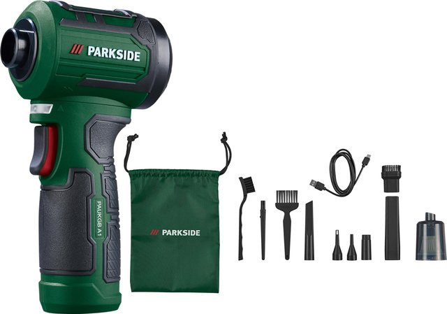 PARKSIDE 12V Akku-Universal-Kleingebläse PAUKGB A1 in Grün mit Saugfunktion und USB-C Ladeanschluss - Bild 1