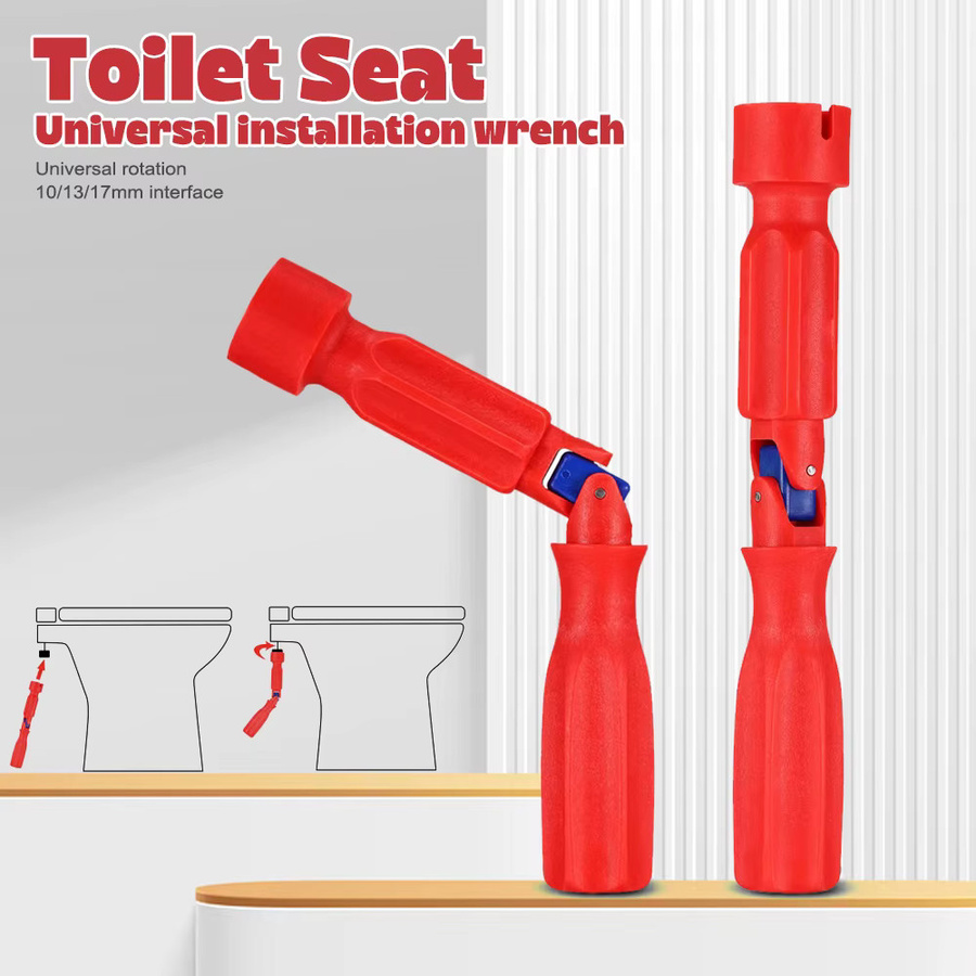 QDS Universeller Toilettensitz-Reparaturschlüssel in Rot für die Installation und einfache Montage, 10/13/17 mm - Bild 2