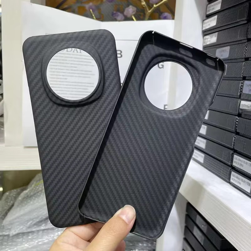 Schutzhülle aus echter Carbon Aramid Faser für Huawei Honor Magic 6 Pro in Schwarz - Bild 5