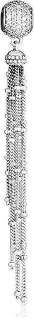 Charm Quastenanhänger, 925 Sterling Silber, Damen, weiß - Bild 1