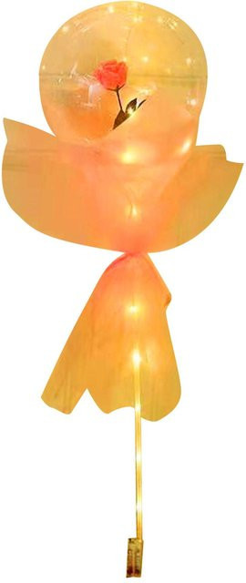 Leuchtendes Rosen-Ballon-Bouquet von TOMTOP JMS in Orange mit transparenten Kugeln und Gaze-Karton - Bild 1