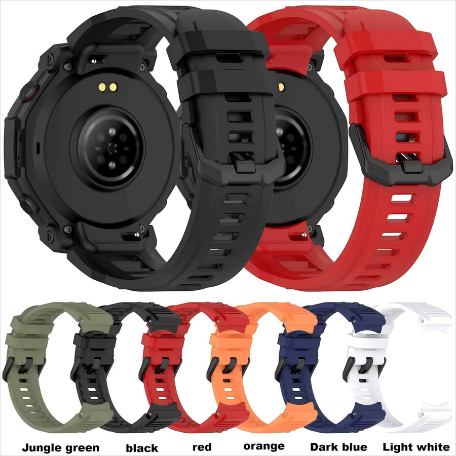 Amazfit Uhrenarmband Silikon, Schwarz, Unisex - Bild 2