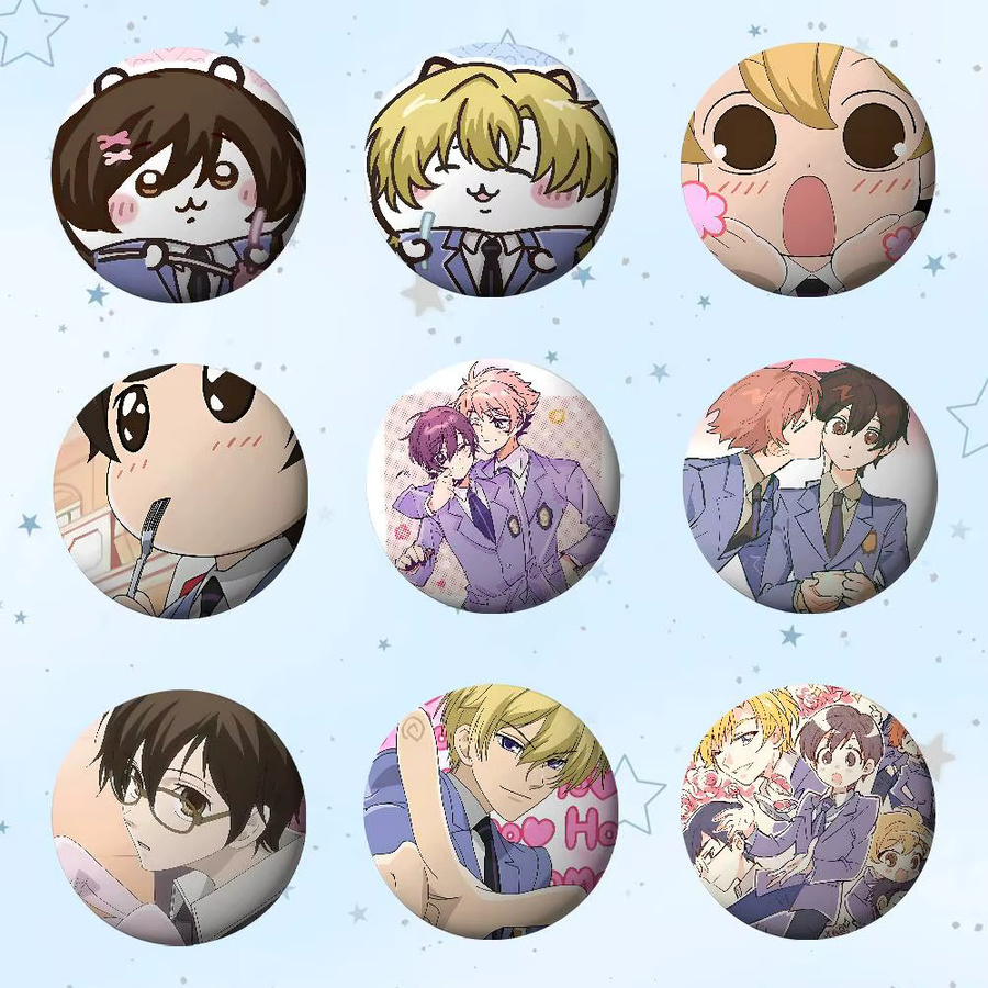 Anstecknadel Anime Ouran High School Host Club, Weißblech, Unisex - Bild 2