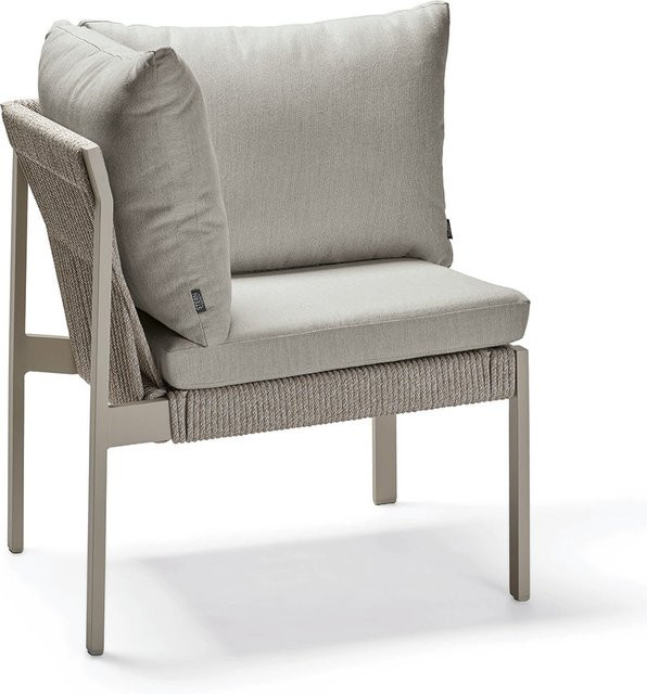 Stern Eckelement Tammo Aluminium Greige mit Kordel und Kissenset aus 100% Polyacryl in Macchiato - Bild 1