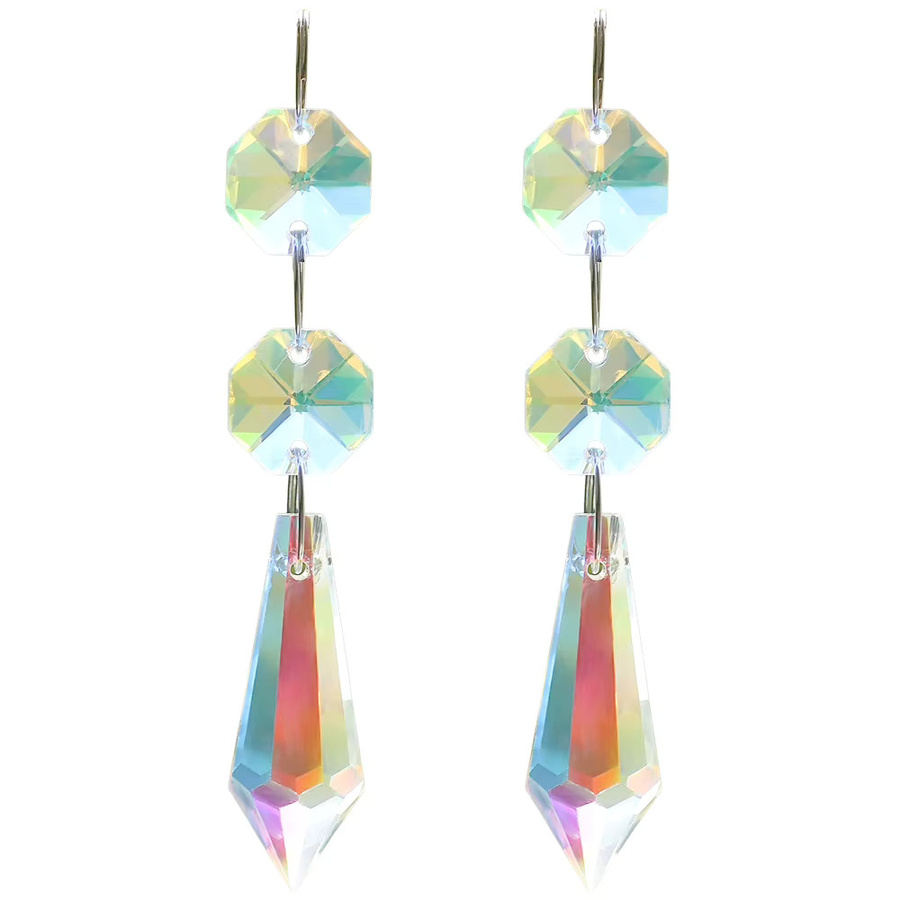 5 Stück bunte Kristall-Spitzperlen von ZHUBI als Glas-Lampenprismen und Sonnenfänger zur Hängedekoration für Hochzeit und Party in Transparent und Multicolour - Bild 3