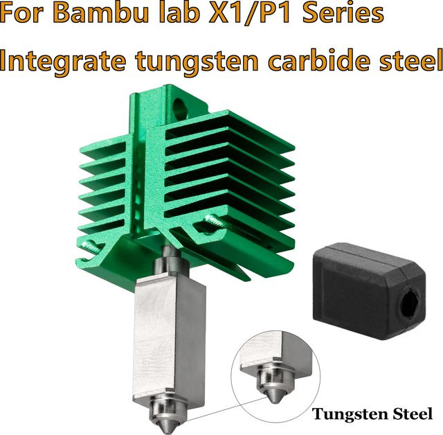 Bambu Lab Hotend-Kit mit einteiliger Wolframkarbid-Stahldüse für X1, X1C, P1P und P1S 3D-Drucker - Bild 1