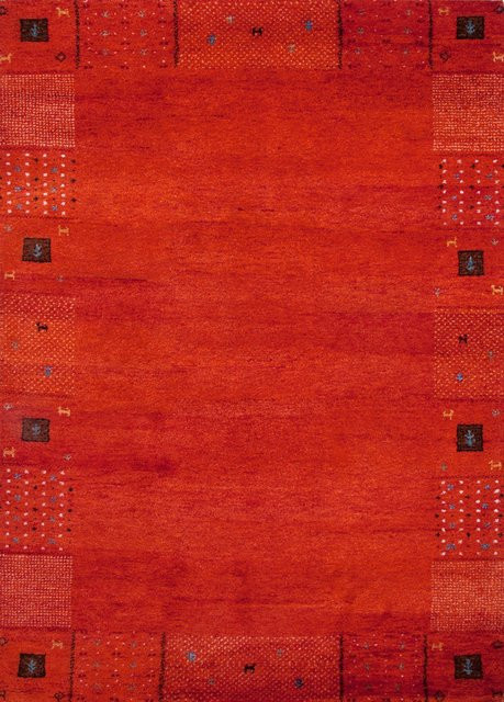 Theko Teppich FLAIR modern rot aus Wolle, Rechteckig, B: 180 cm, T: 120 cm - Bild 1