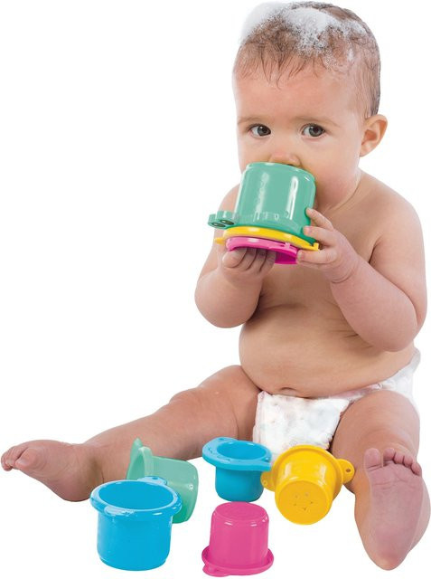 Playgro Stapelbecher Krokodil pastell, ab 1 Jahr - Bild 1