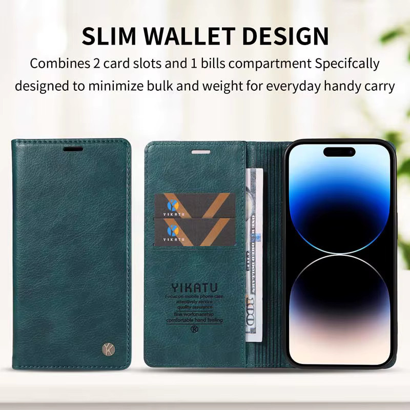 Leder Flip Wallet Hülle für Honor X9A X9B X9C X7A X7B X7C X6A X6B X6C X8A X8B X8C X5B X5C Plus X6 X7 X8 X9 in Blau - Bild 3