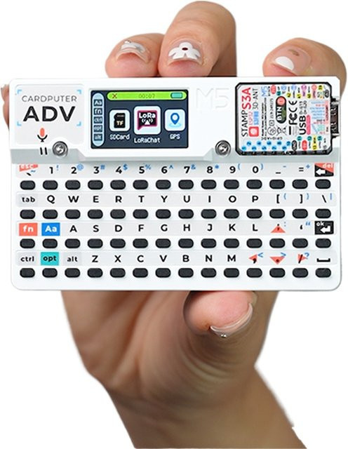 M5Stack Cardcomputer Advanced Edition ESP32 Tragbarer Computer mit 1,14-Zoll-Bildschirm und 56-Tasten-Tastatur Card S3A Entwicklungskit in Weiß - Bild 1
