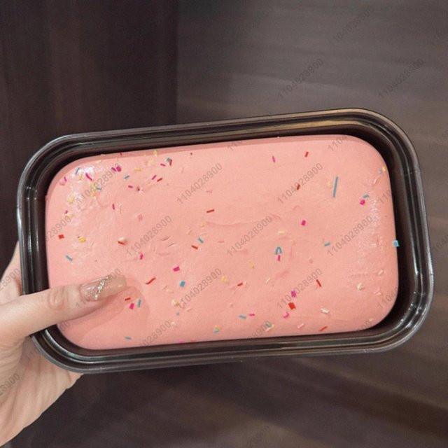 Butter Eiscreme Klebrige Box Kuchen Squishy Spielzeug, Erdbeer - Bild 1