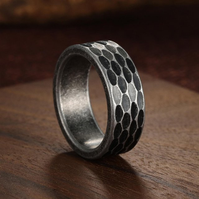 YIRAN Ring, Edelstahl, Schwarz, Unisex - Bild 1