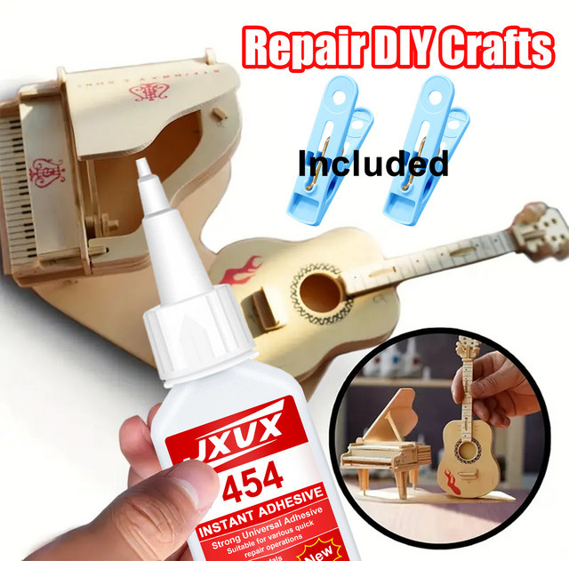 454 Superkleber Multimaterial-Reparaturkleber mit Schnelltrocknung in 3 Sekunden, wasserfest für Metall, Kunststoff, Holz, Keramik und Leder, 20 g - Bild 1