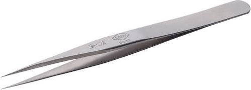 Weller Erem 3SA Präzisionspinzette mit feiner Spitze in Silber, Länge: 120 mm - Bild 1
