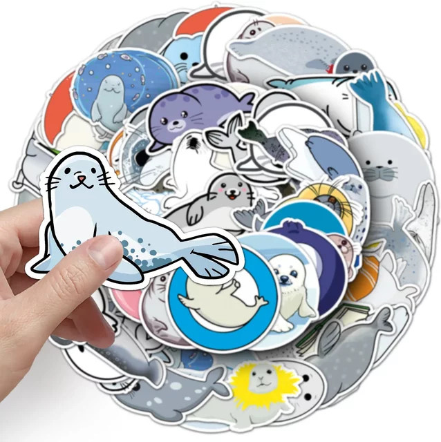 GOGOTU Meer Tier Cartoon Graffiti Aufkleber, 60-teiliges Set - Bild 1