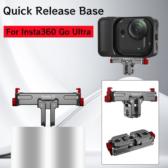 Insta360 Magnetischer Schnellverschluss-Basishalter und Verlängerungshalterung aus Aluminiumlegierung für Insta360 Go Ultra - Bild 1