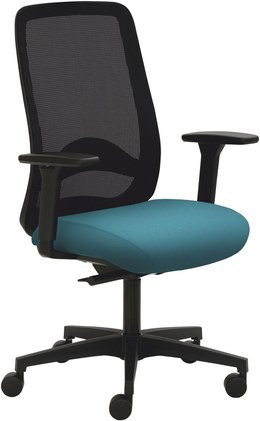Mayer Sitzmöbel Drehstuhl 2228 mit Kopfstütze und Armlehnen, Farbe Türkis, B/H: 70 x 116 cm - Bild 1