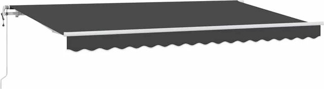 vidaXL Einziehbare Markise Anthrazit mit Fernbedienung aus Stoff und Aluminium B: 350 cm, H: 200 cm - Bild 1