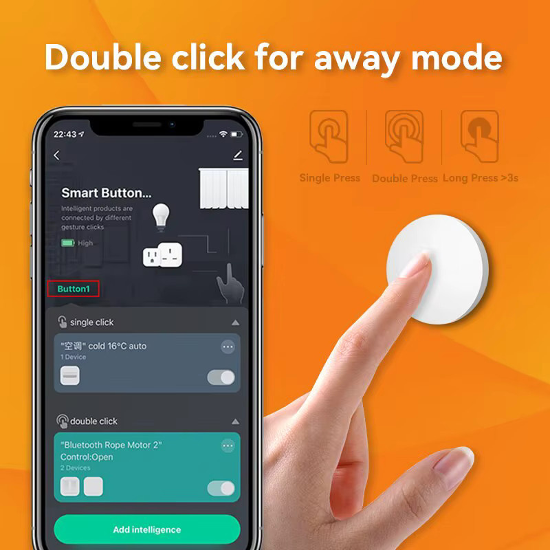 Tuya ZigBee Smart Button Scene Switch Drahtlose Fernbedienung in Weiß für Google Alexa und Sprachsteuerung - Bild 2