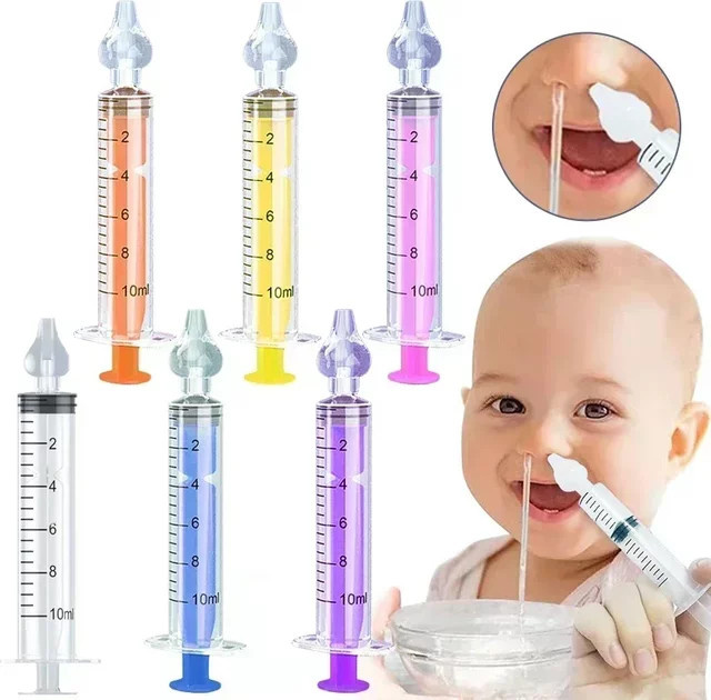 vvocci Nasensauger für Kinder aus transparentem Silikon, wiederverwendbarer manueller Nasenreiniger und Nasenspüler - Bild 1