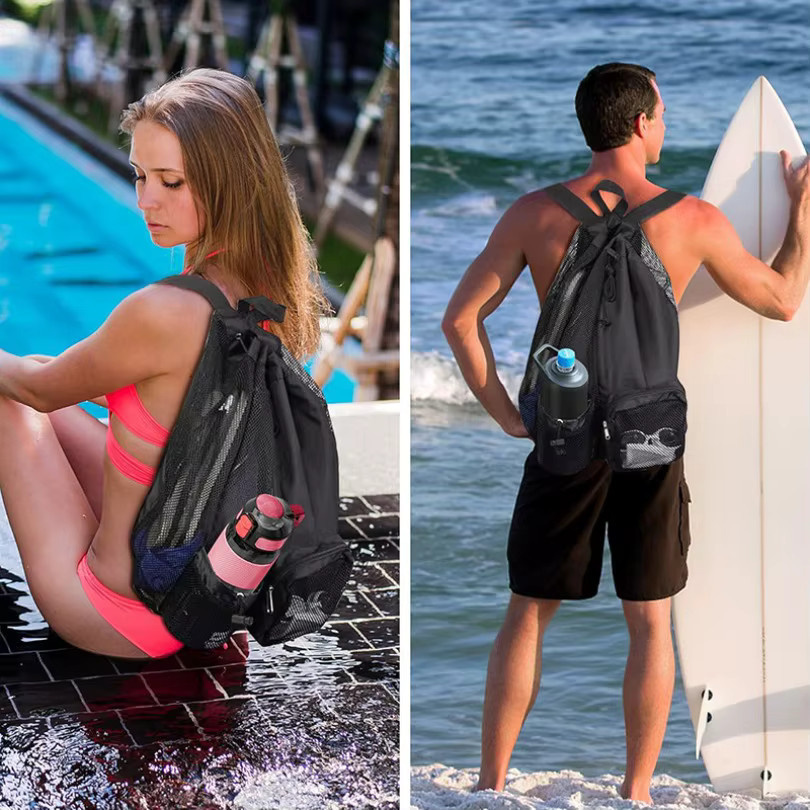 Seacelery Trocken-Nass-Trennungs-Schwimmrucksack mit Netztasche für Pool, Strand und Reisen - Bild 1