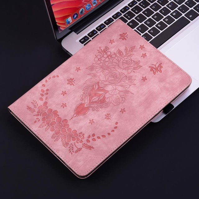 Xiaomi Redmi Pad Pro 12,1 Zoll Hülle mit 3D Rosenblüte Wallet Standfunktion und Kartensteckplatz in Rosa - Bild 1