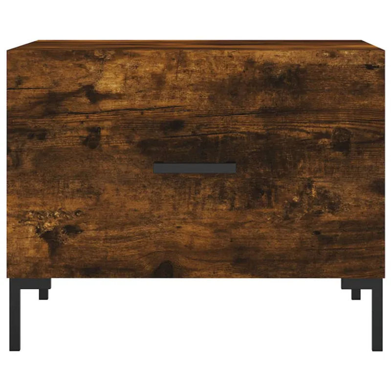 vidaxl Couchtisch Set 2 Stück im Industrial Design aus Metall und Verbundstoff, Farbe: Braun, B/T/H: 50 x 50 x 40 cm - Bild 3
