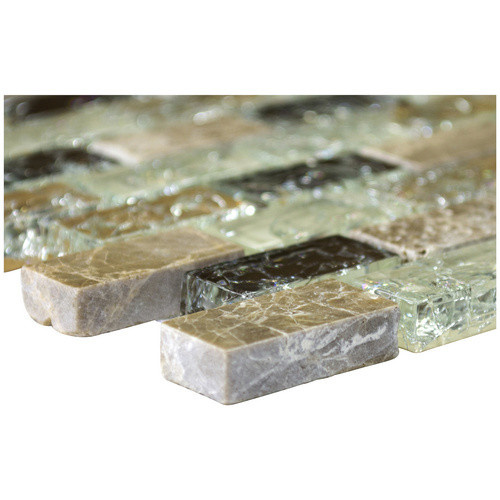 HuH Mosaik Mosaikfliese Ice Cube Wandbelag in Beige mit Steinoptik, Breite: 28,5 cm, Höhe: 30 cm - Bild 2