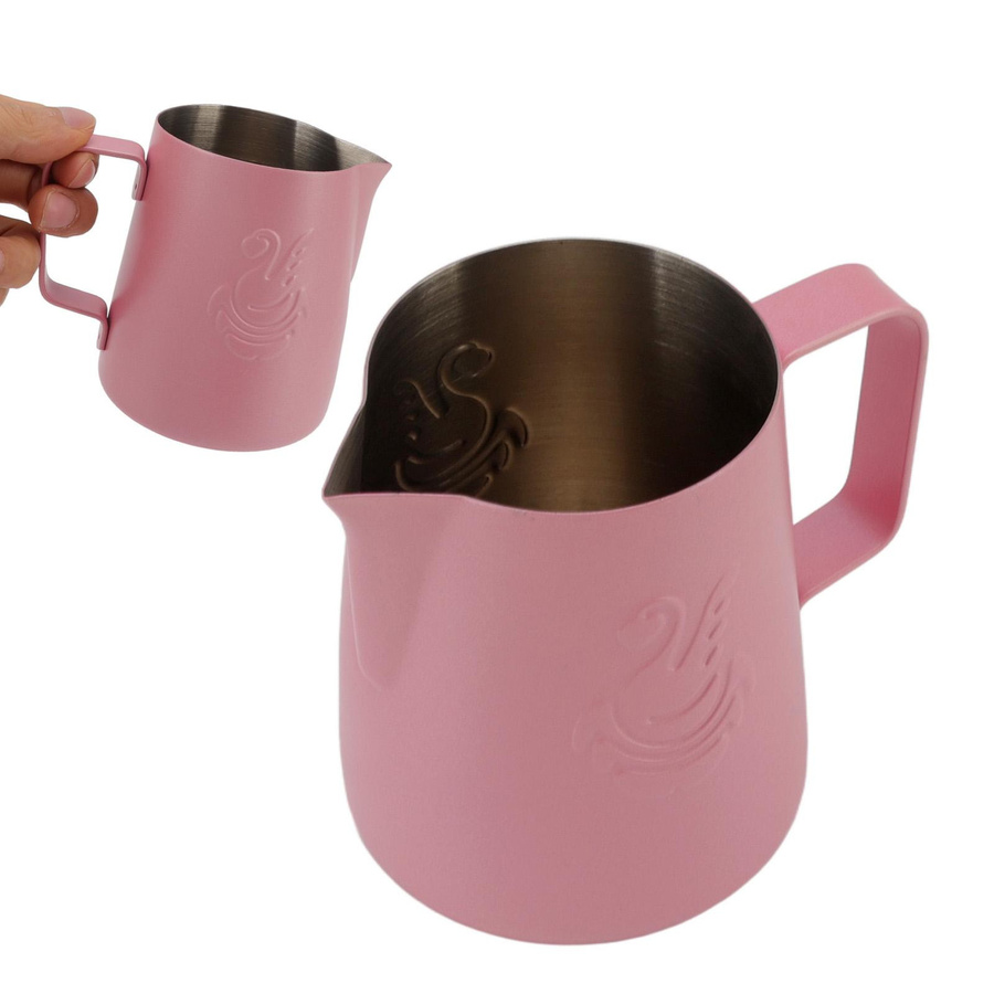 CosyHome Milchaufschäumkännchen aus 304 Edelstahl in Rosa - Bild 3