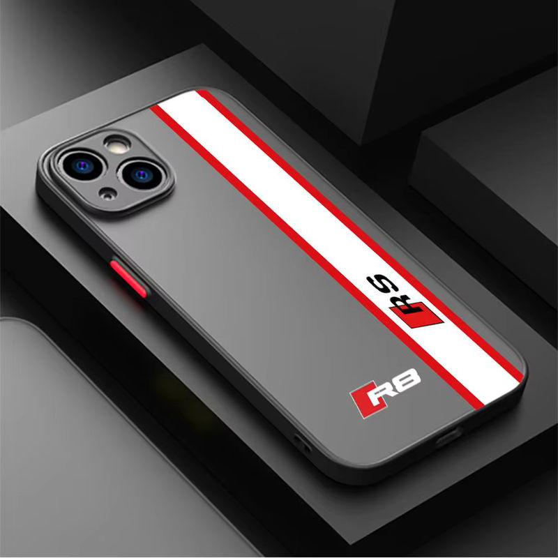 RS Sports Handyhülle mit AU-Logo für iPhone 11 bis 16 Pro Max und SE, Mattschwarzer Rand - Bild 2