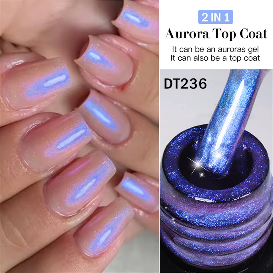 Meet Across Auroras Top Coat Nagellack, Perlrosa Lila, 7 ml - Bild 2