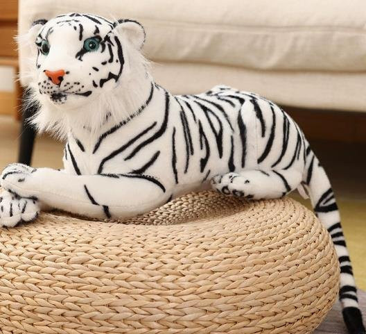 Yiran toy Tiger Plüschtier, Weiß, Braun, 50-90cm - Bild 1